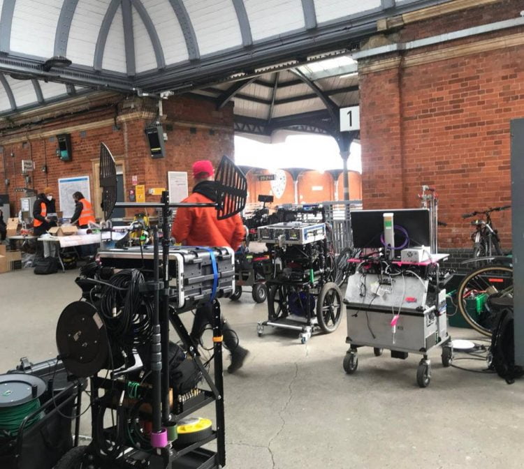 Film crew at Greater Anglia stations
