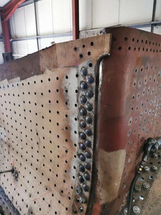 Newly Fitted Rivets on 4253's Boiler // Credit HBSS