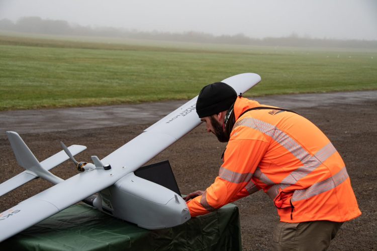 Network Rail Air Operation Team testing the proof of concept drone flight