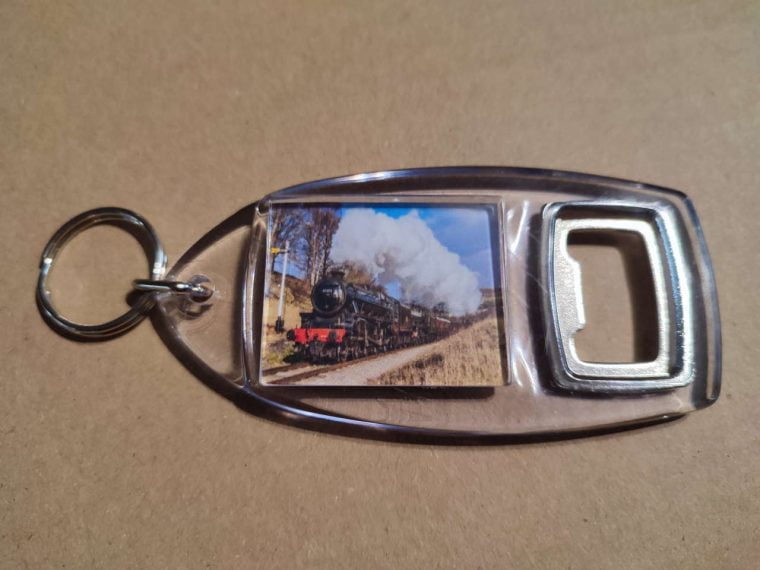 Bottle opener with Black 5 steam locomotive 45212 and 45596 Bahamas