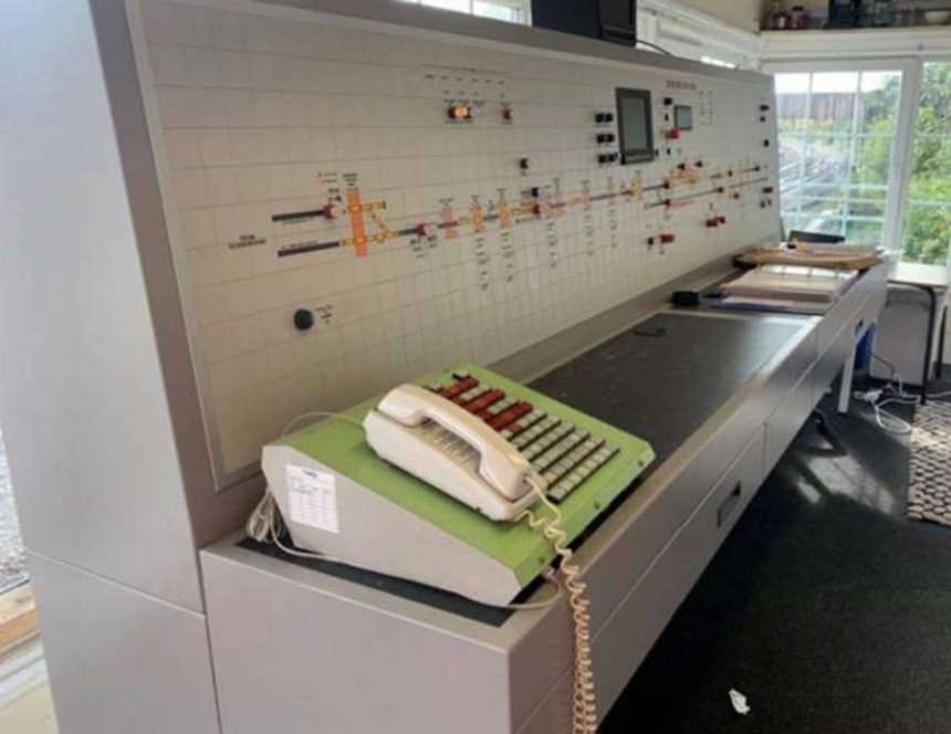 Control panel installed at Bridlington South signal box