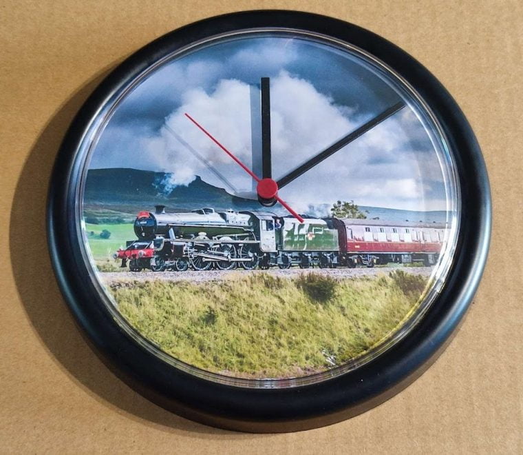 Alberta steam train clock