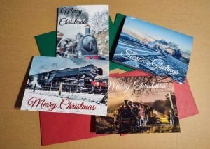 Steam train christmas cards