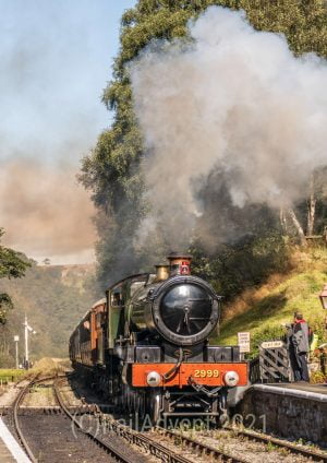 2999 Lady of Legend arrives into Goathland, North Yorkshire Moors Railway