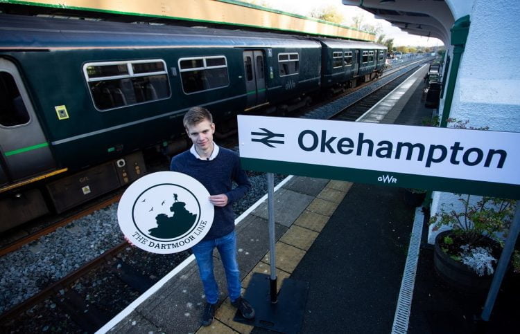 Tom with new Dartmoor Line sign