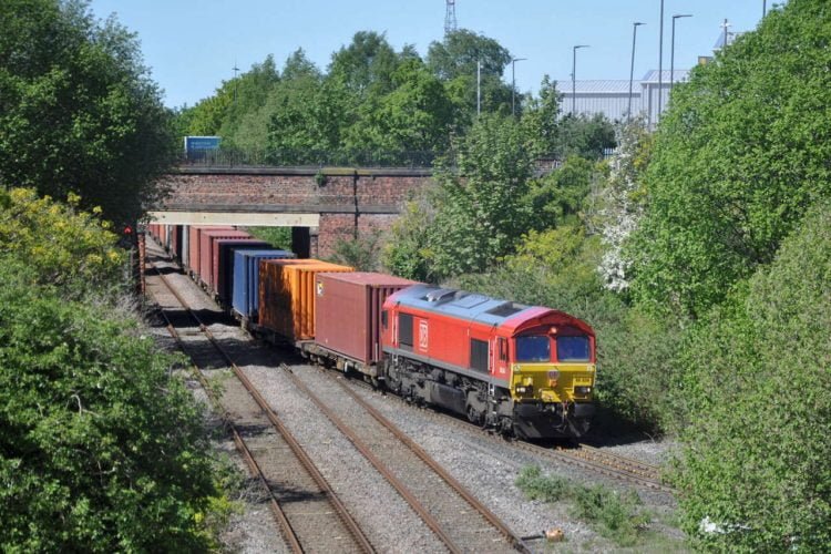 DB Cargo Class 66 on the Bootle Branch Line