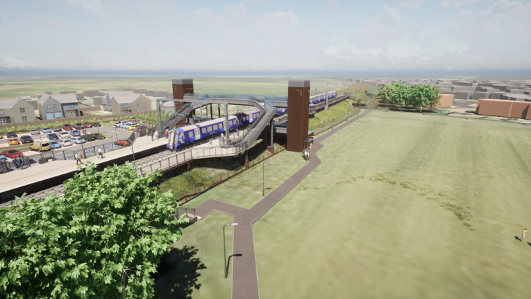 Artists impression of the new East Linton station