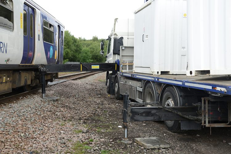 The position of the train and lorry after the accident (image courtesy of British Transport Police)