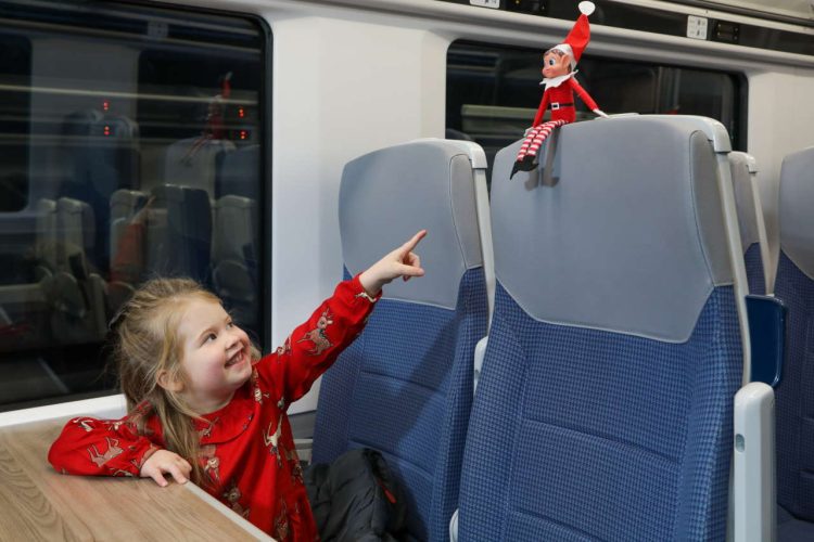 Indiana Shaw 3 spots an elf on a TransPennine Express service