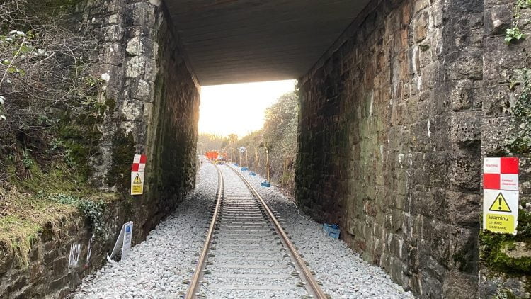 New track renewal on the Newquay Branch