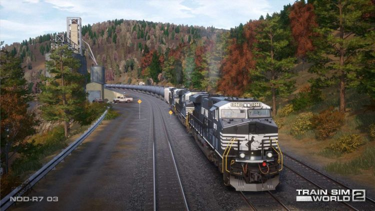 Near South Fork along the Pittsburgh Line, a trio of Norfolk Southern ES44ACs are making the climb of the Allegheny west slope hauling an ethanol unit train.
