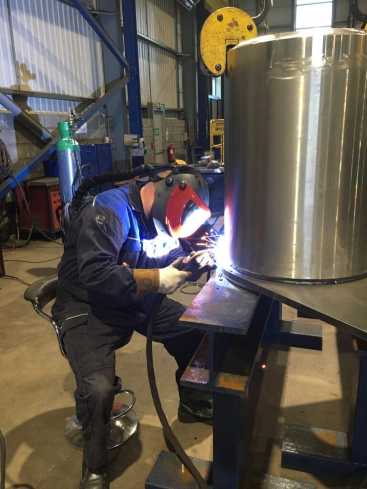 Welding up the middle cylinder assembly – Howco