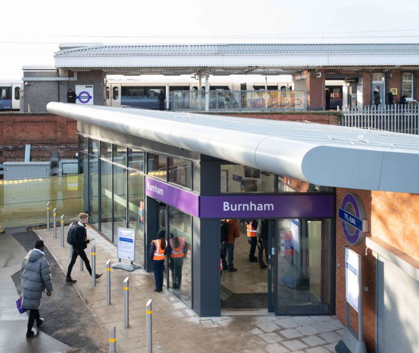 TfL Imate - Burnham station entrance - side view