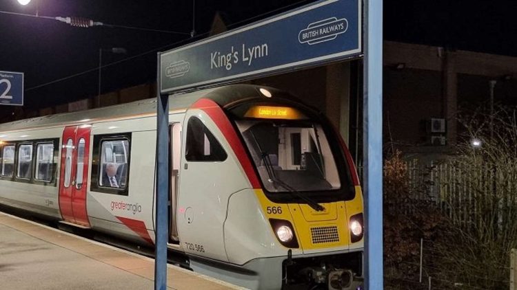 One of Greater Anglia's new trains at King's Lynn