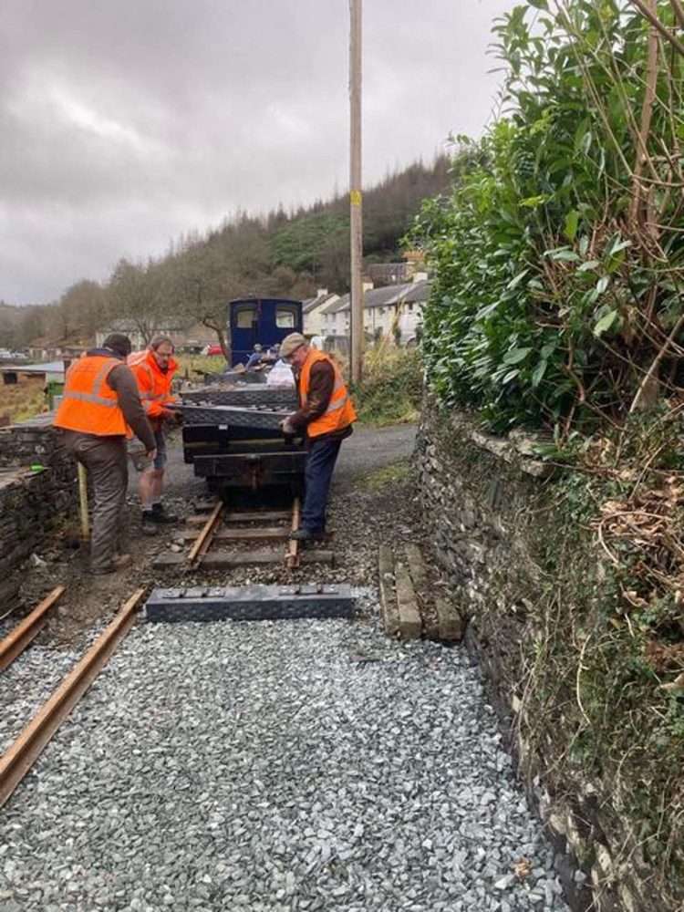 track layout at Corris Station and construct a new platform