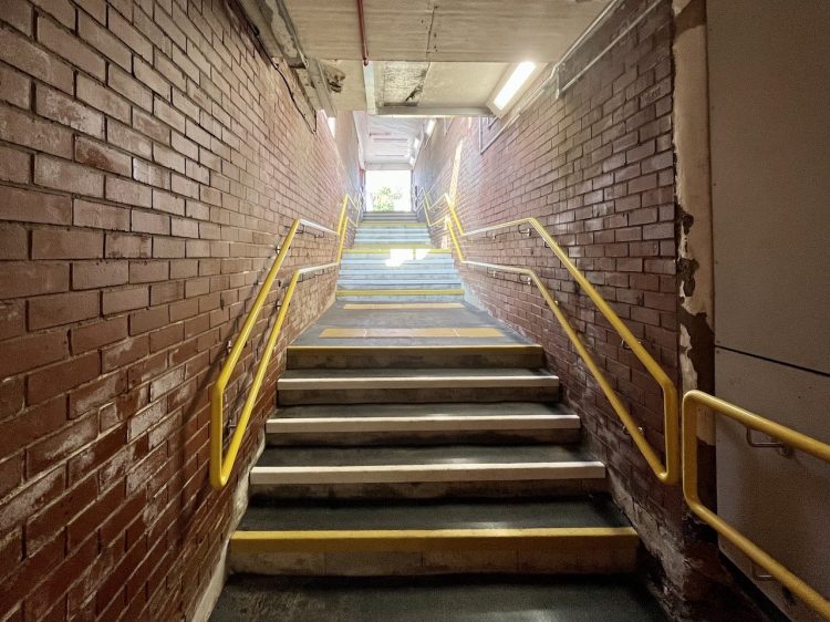 New stairs in the subway at Northallerton station