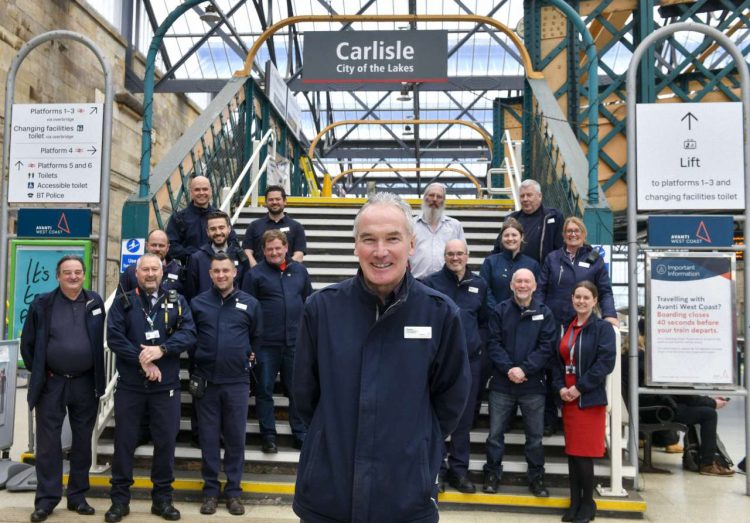 Tommy Michalek with his colleagues at Carlisle.