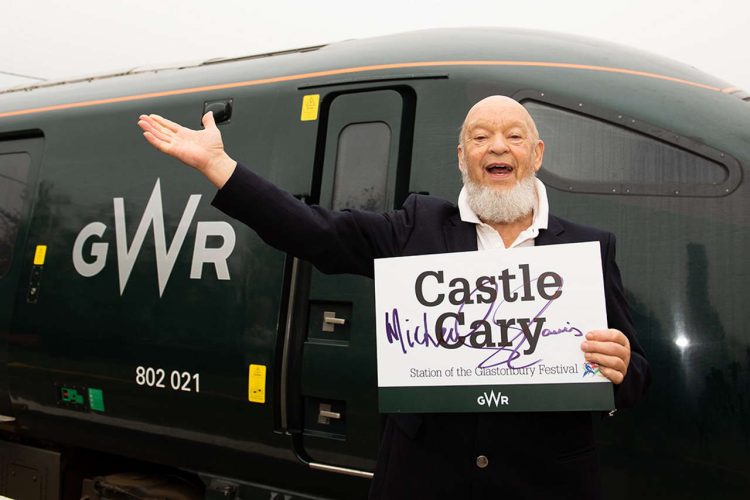 Michael Eavis renames Castle Cary station, April 9, 2019