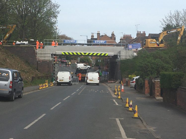 New Rugby Road bridge in position