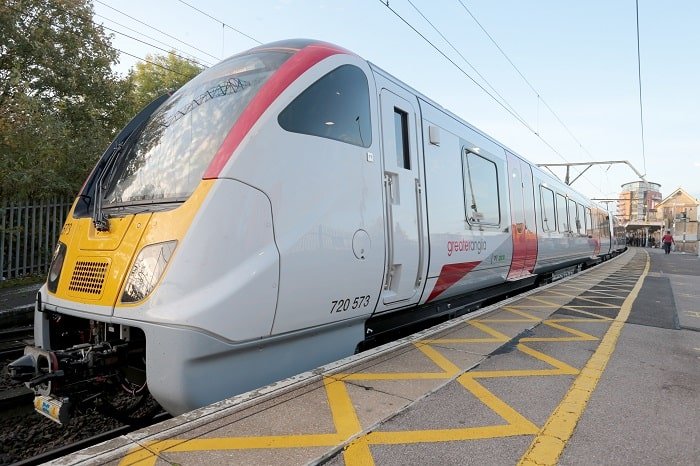 One of Greater Anglia's new commuter trains
