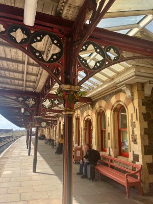 Ornate wrought ironwork at Great Malvern station