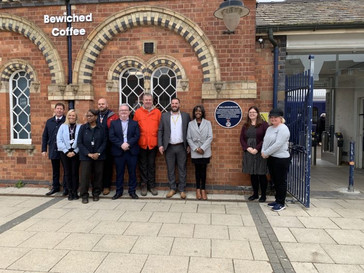 Station restoration Heritage plaques revealed at Kettering and Wellingborough
