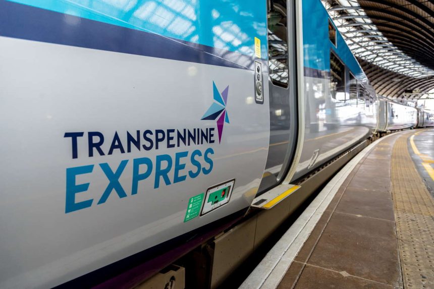 TransPennine Express train on the platform