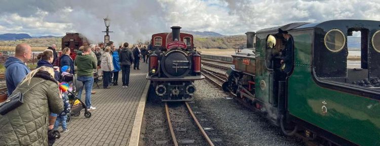 Steam trains at Porthmadog Harbour Station