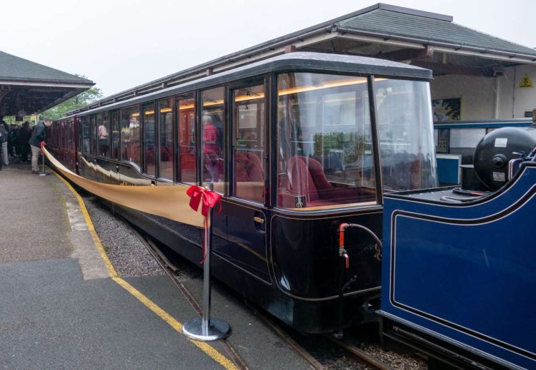 First class observation carriage 'Joan'  on the Ravenglass & Eskdale Railway