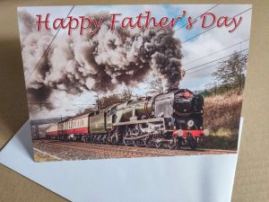 Fathers Day card featuring 34046 Braunton