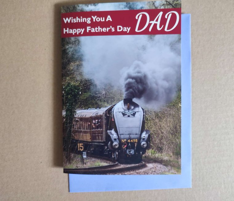 Fathers Day card featuring 60007 Sir Nigel Gresley