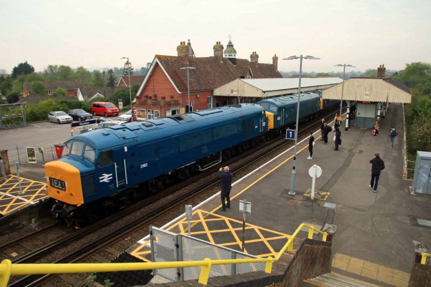 SR diesel gala loco convoy Wareham Tuesday 3 May 2022