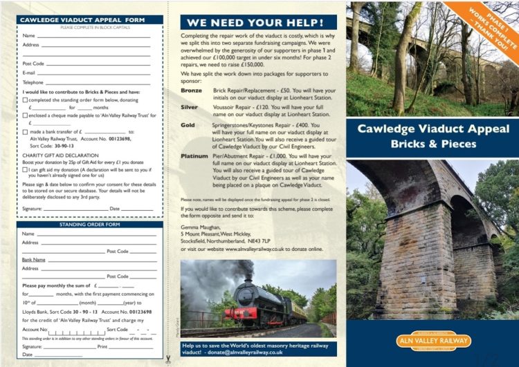Aln Valley Railway Cawledge Viaduct Appeal 2