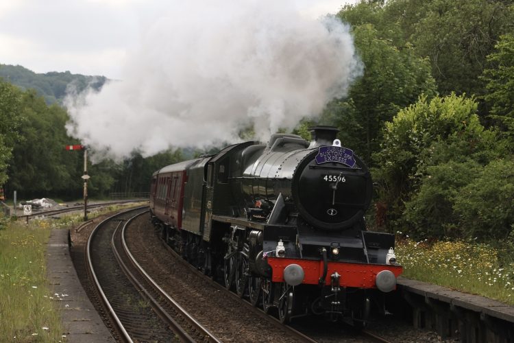 45596 Bahamas at Grindleford on the Jubilee Buxton Spa Express