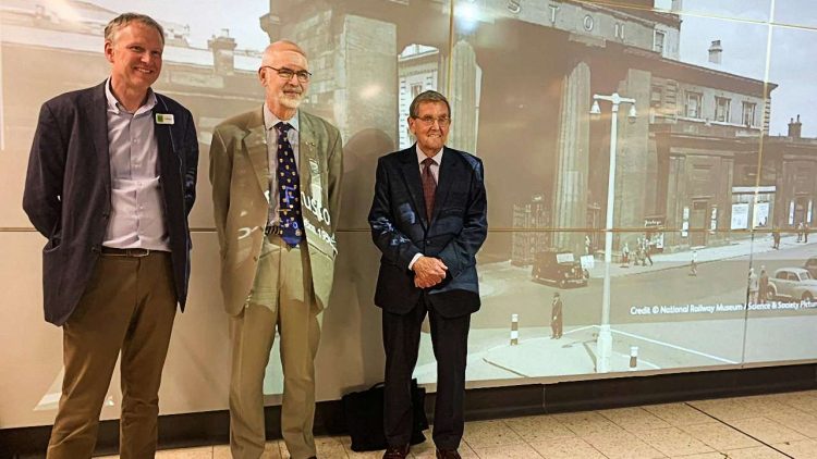 Railway Heritage Trust's Tim Hedley-Jones, Andy Savage and Jim Cornell at the launch