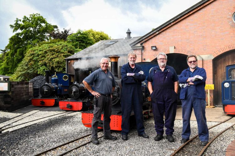 Some of the Exbury steam railway team from left to right Dave Giles Dave Staples Phil Brown and Alan Ulsworth (002)