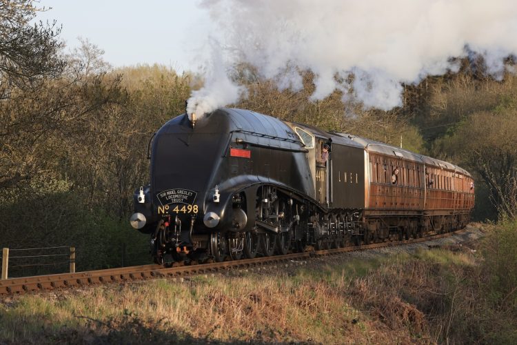 4498 Sir Nigel Gresley Whistling at Severn Valley Railway