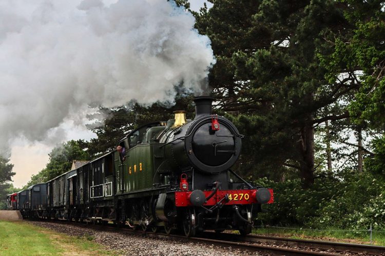 4270 heading a demonstration goods train at Gotherington