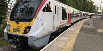 One of Greater Anglia's new trains at Walton-on-the-Naze.