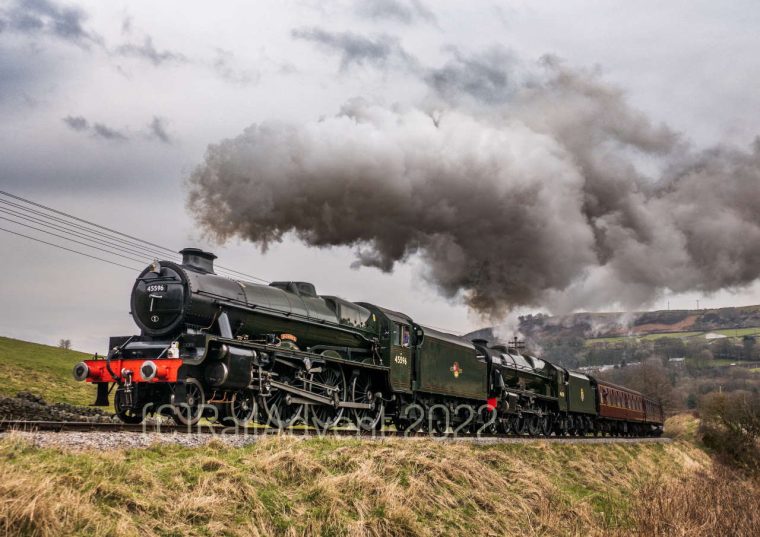 45596 Bahamas and 46100 Royal Scot head to Oakworth, Keighley and Worth Valley Railway