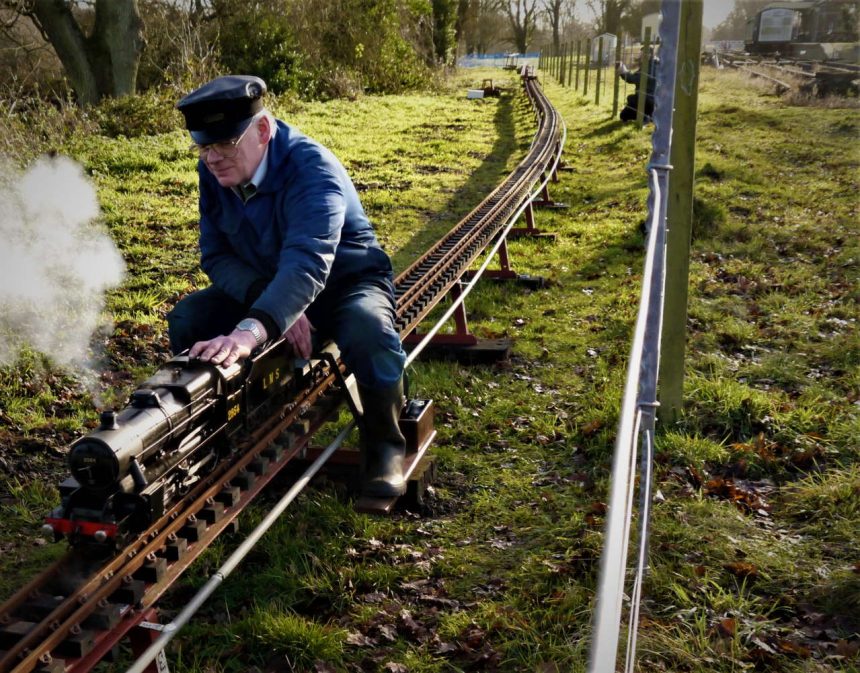 Testing the line at the Wensum Valley Miniature Railway