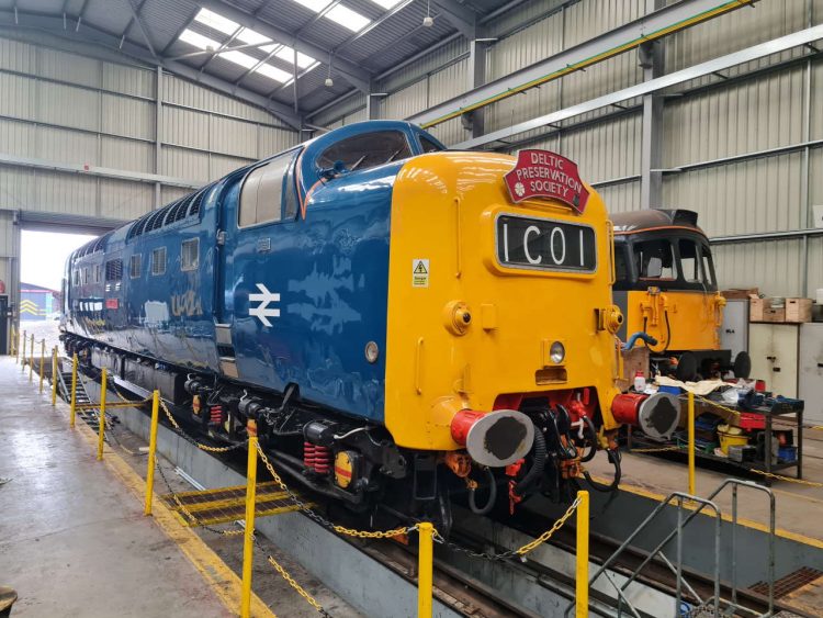 55009 has already arrived at Kidderminster TMD for the Autumn Diesel Bash,
