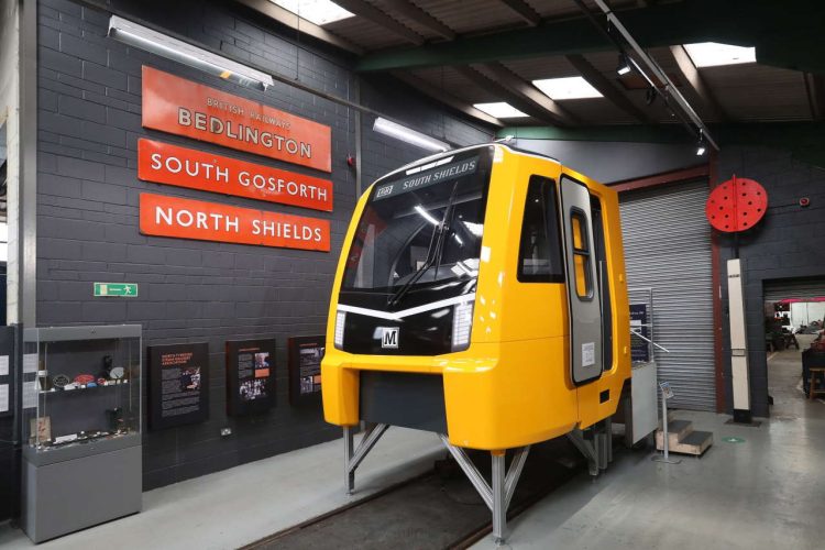 the Metro train mock-up on display at the Stephenson Museum on North Tyneside
