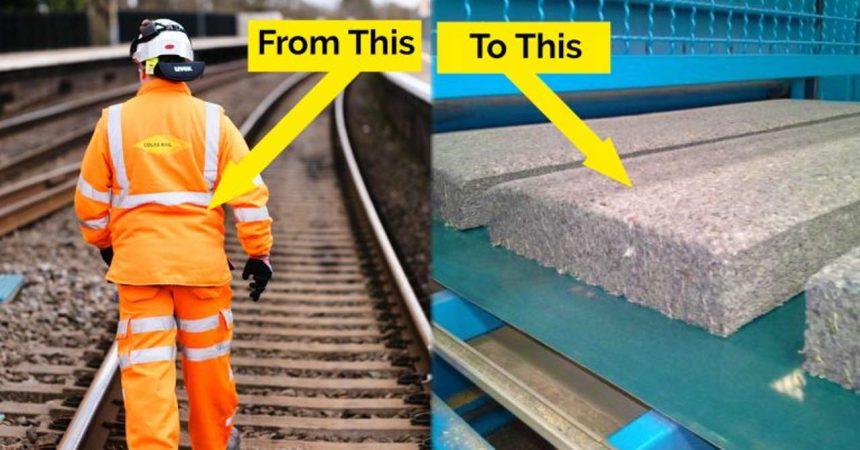 Before and after: When PPE is no longer fit for use it’s recycled into building materials