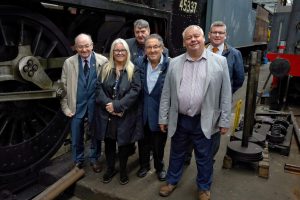 Rochdale Council Leader Neil Emmott enjoys a visit to the East Lancs Railway