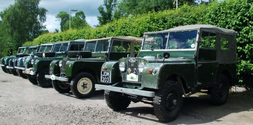 Land Rovers on Parade at Amberley Museum