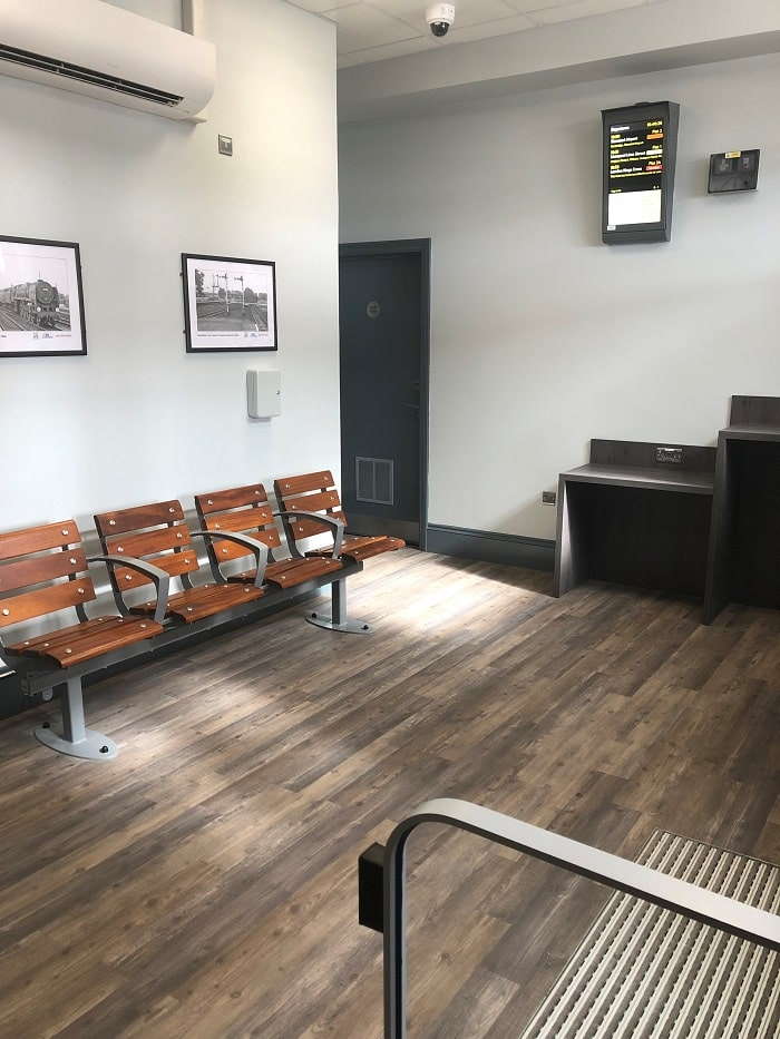 The new waiting room at Ely station