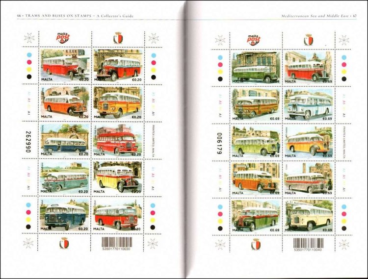 Trams and Buses on StampsTrams and Buses on Stamps 66-67