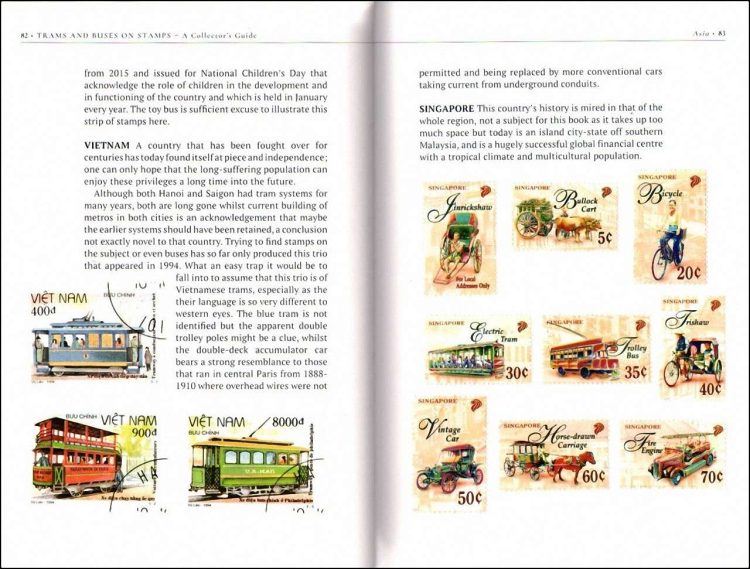 Trams and Buses on StampsTrams and Buses on Stamps 82-83