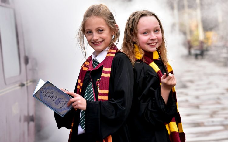 Kori Hirst and Summer Patten both aged nine during a Wizarding day 